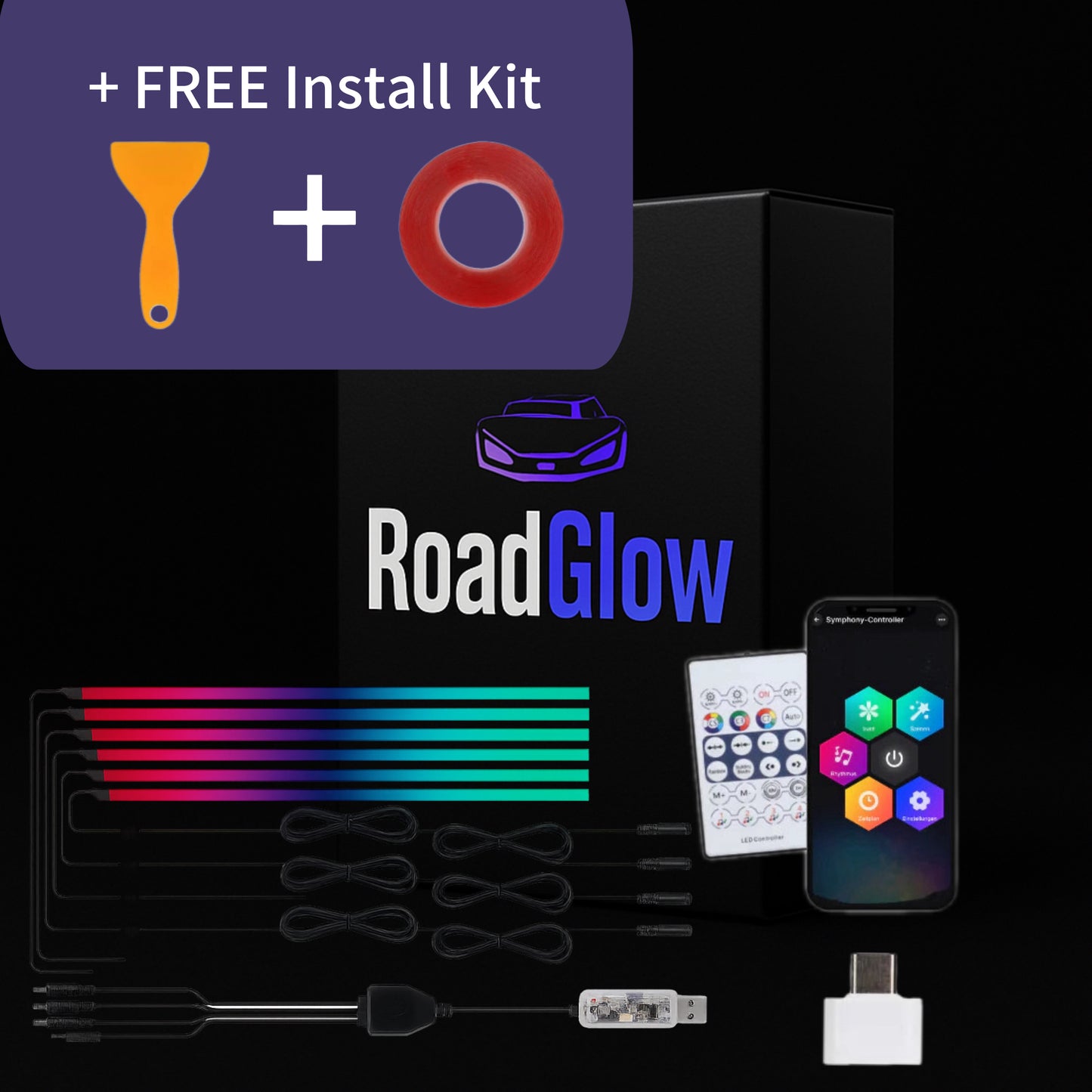 Abient Lighting USB/USBC (110cm/43 inches each stripe)