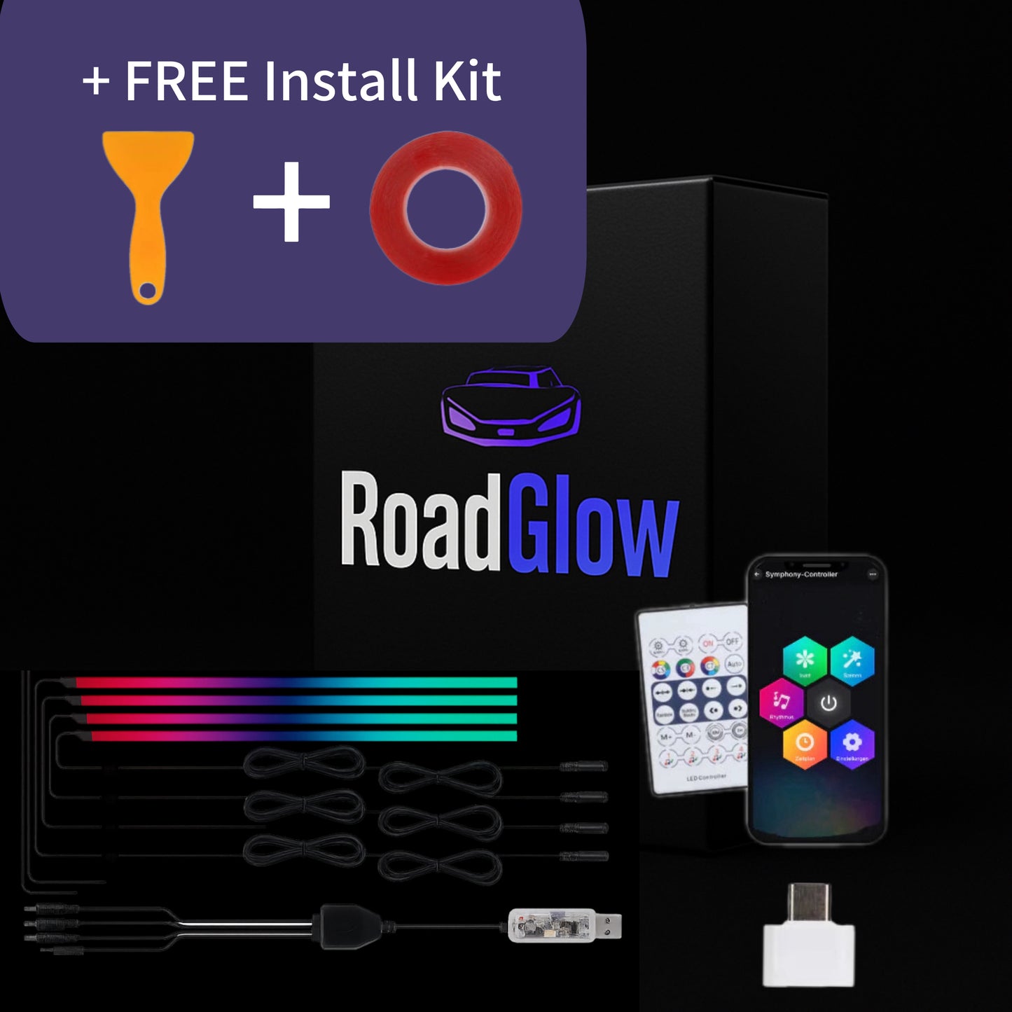 Abient Lighting USB/USBC (110cm/43 inches each stripe)