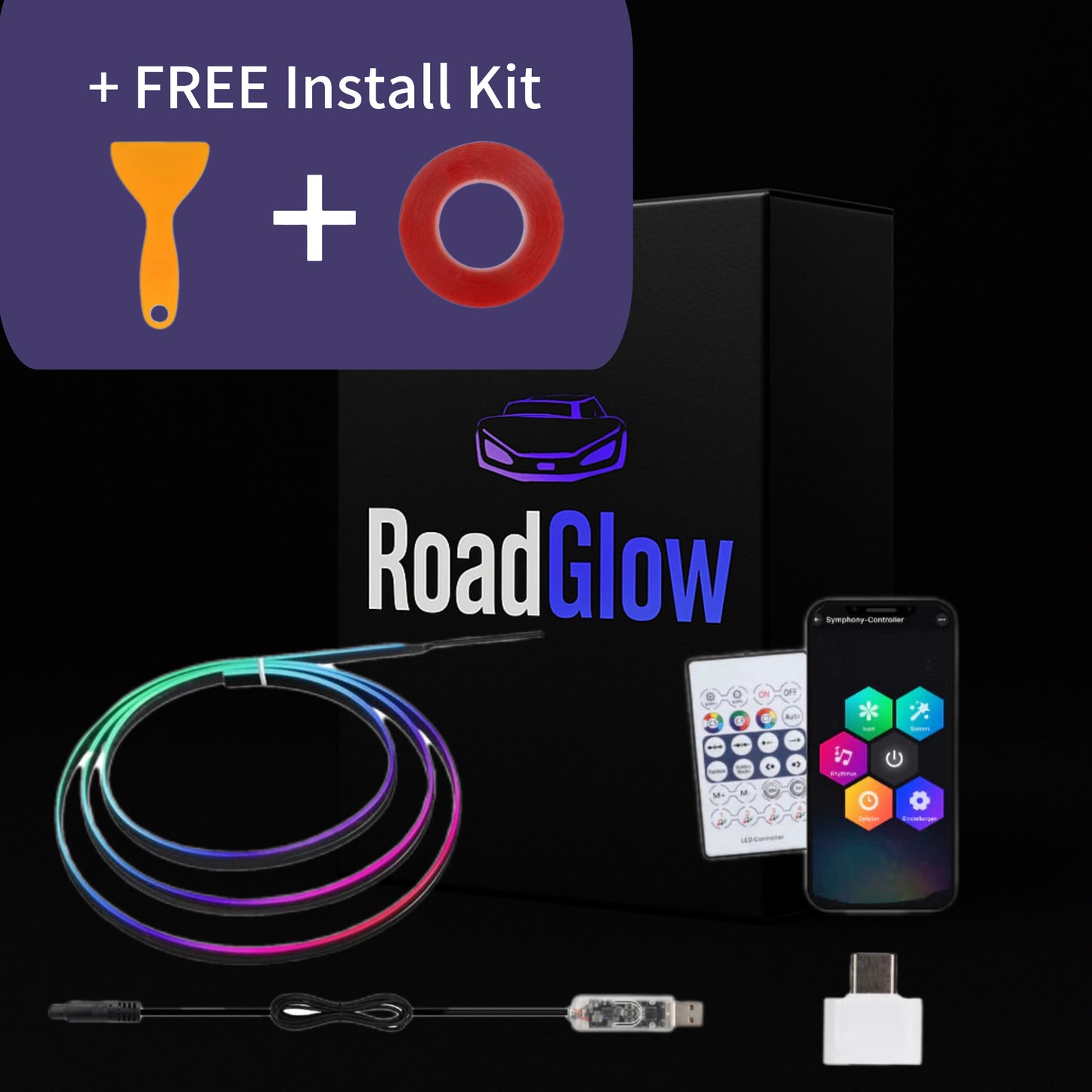 Abient Lighting USB/USBC (110cm/43 inches each stripe)