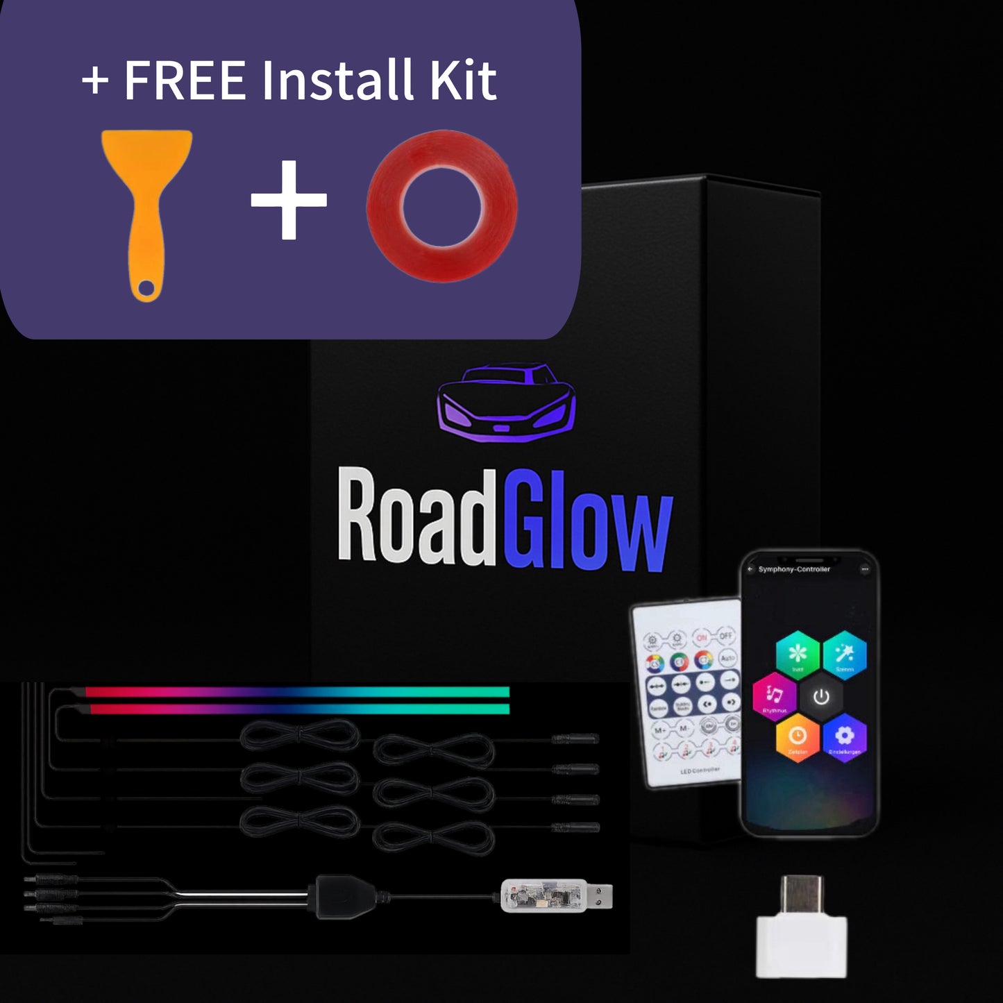 Abient Lighting USB/USBC (110cm/43 inches each stripe)